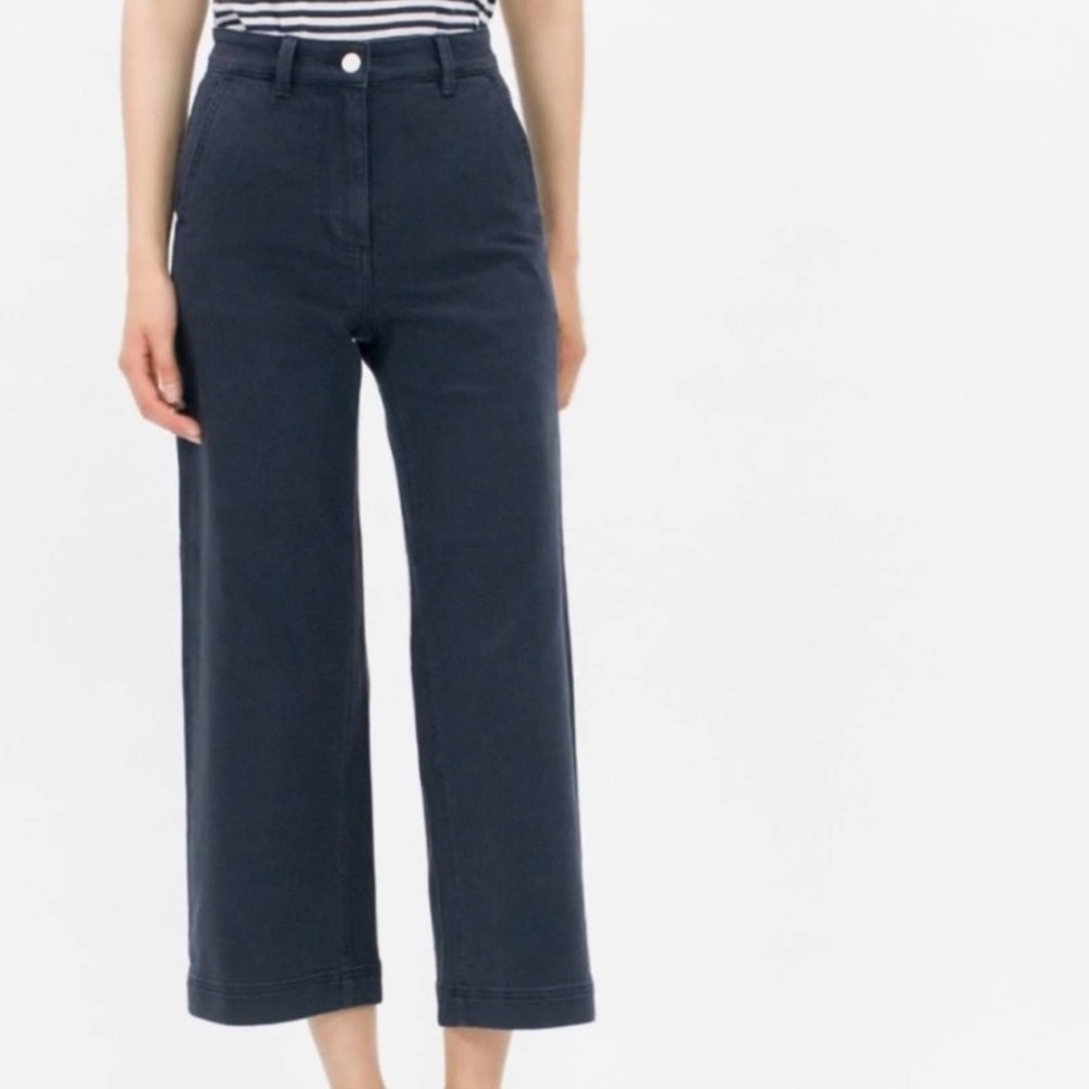 Everlane The Wide-Leg Crop Pant Navy Size 4